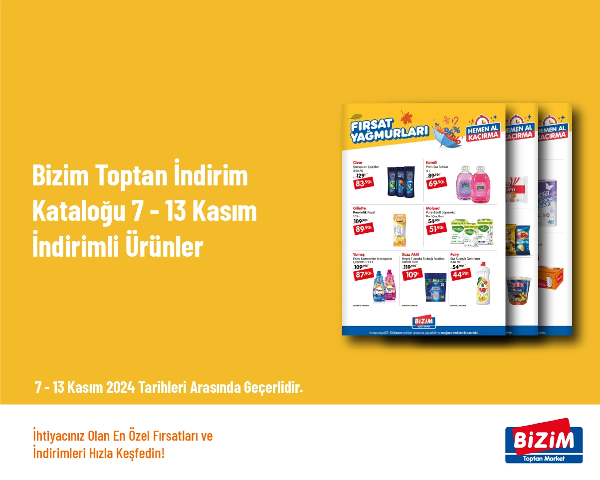 Bizim Toptan İndirim Kataloğu - 7 - 13 Kasım İndirimli Ürünler