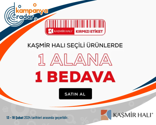 Kaşmir Halı 1 Alana 1 Bedava Kampanyası