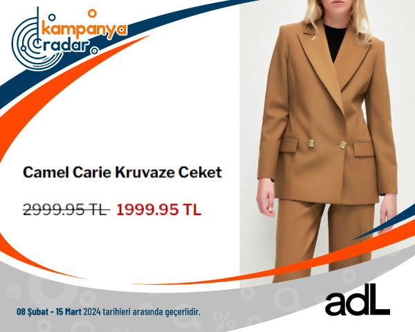 AdL Camel Carie Kruvaze Ceket