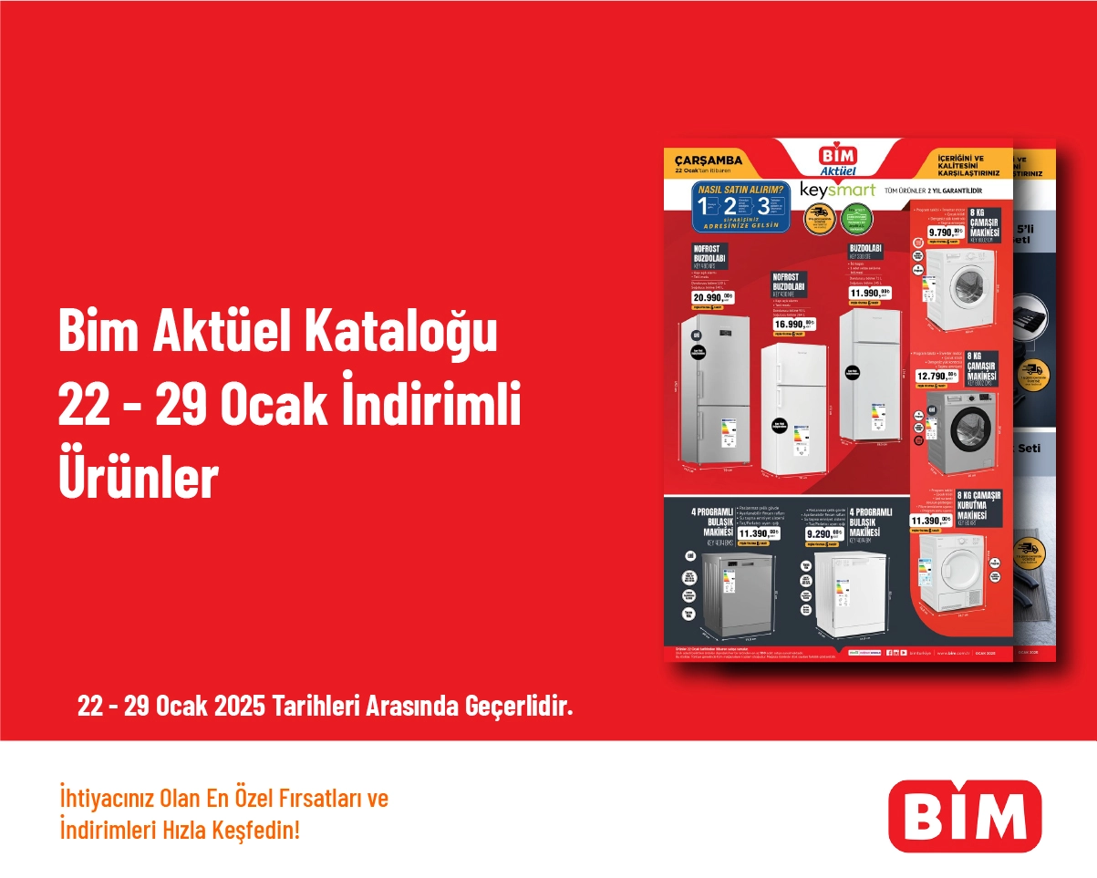 Bim Aktüel Kataloğu - 22 - 29 Ocak İndirimli Ürünler