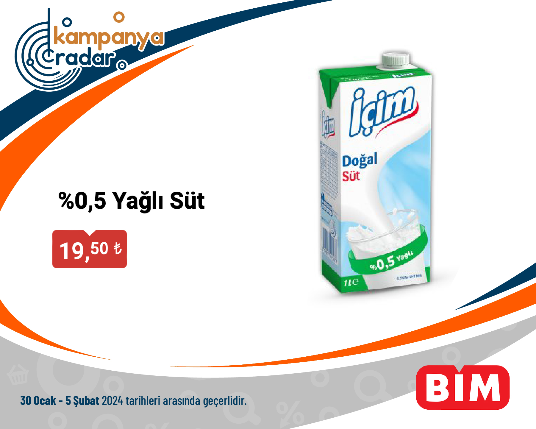 Bim Aktüel Yağlı Süt Bim Aktüel Yağlı Süt