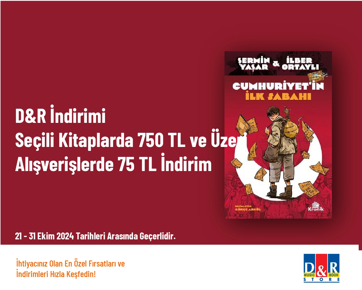 D&R İndirimi - Seçili Kitaplarda 750 TL ve Üzeri Alışverişlerde 75 TL İndirim