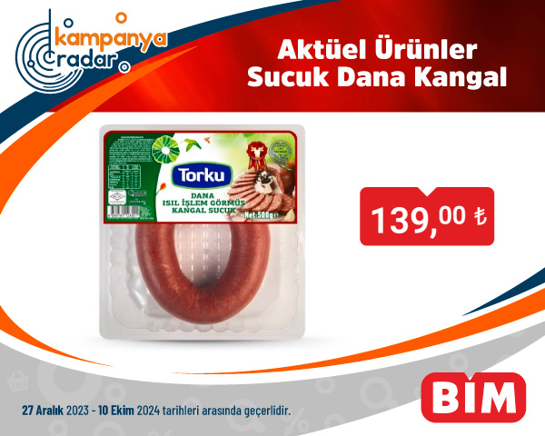 Bim Aktüel Ürünler Sucuk Dana Kangal