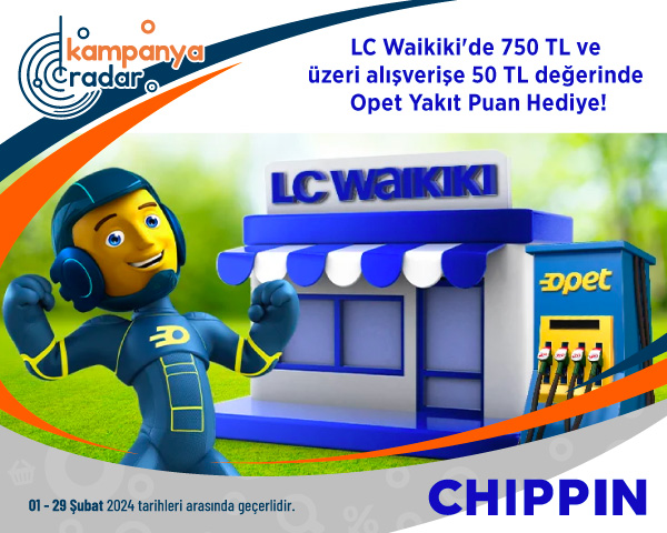 LC Waikiki'de 750 TL ve üzeri alışverişe 50 TL değerinde Opet Yakıt Puan Hediye!