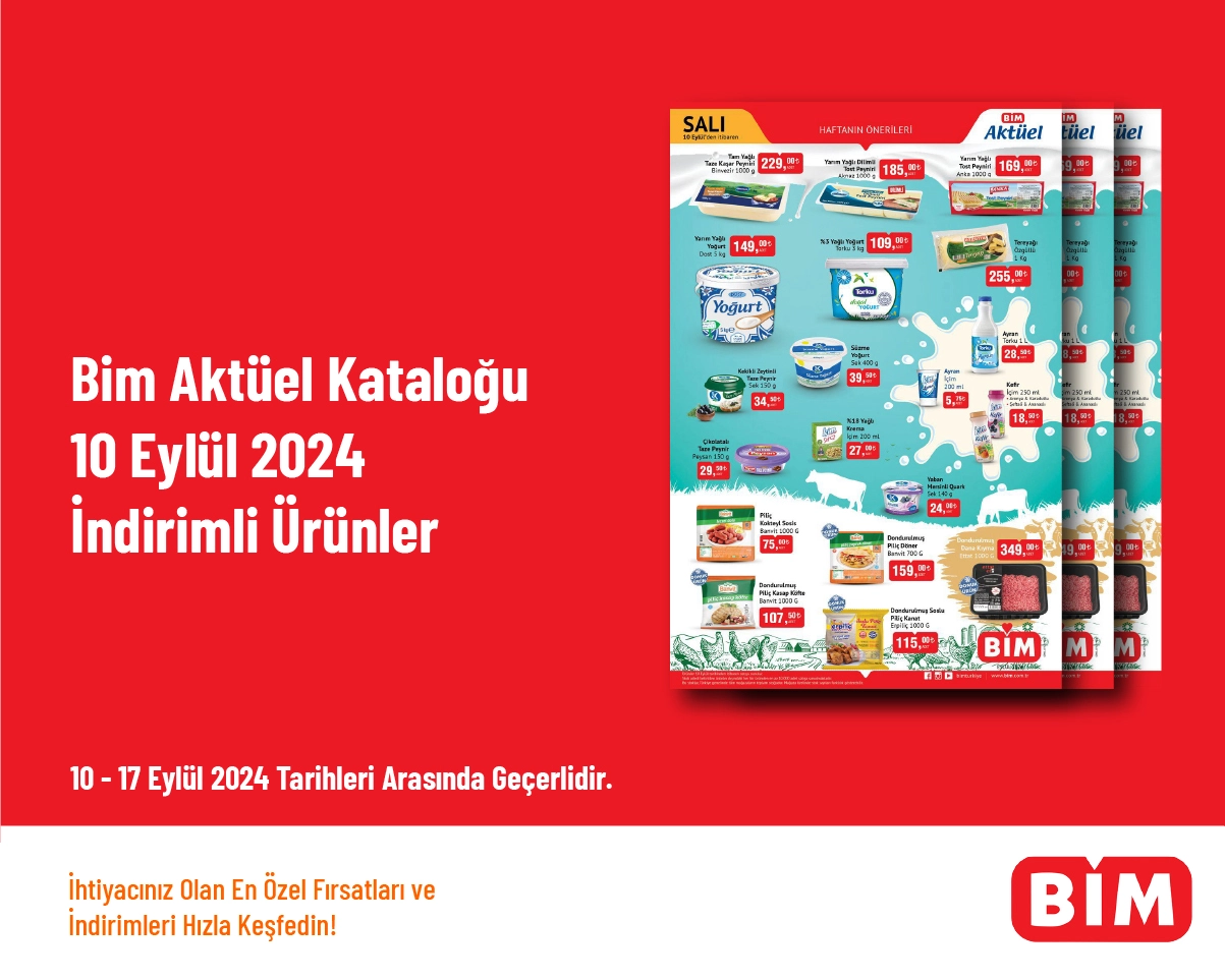 Bim Aktüel Kataloğu - 10 Eylül 2024 İndirimli Ürünler