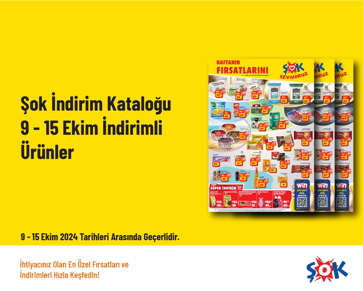 Şok İndirim Kataloğu - 9 - 15 Ekim İndirimli Ürünler