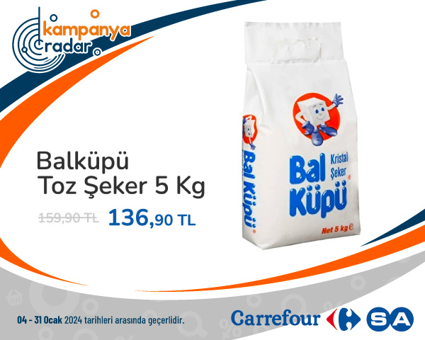 Carrefoursa Balküpü Toz Şeker 5 Kg