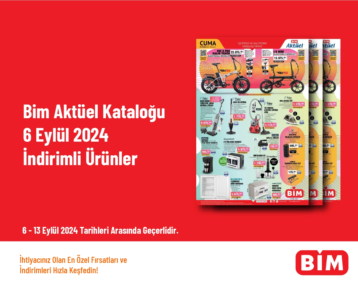 Bim Aktüel Kataloğu - 6 Eylül 2024 İndirimli Ürünler