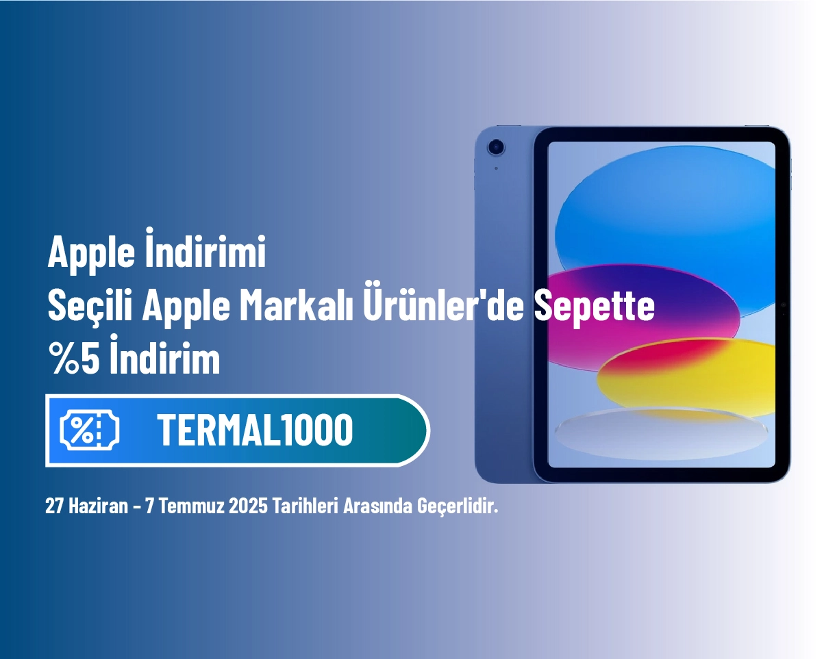 Apple İndirimi - Seçili Apple Markalı Ürünler'de Sepette %5 İndirim Apple İndirimi - Seçili Apple Markalı Ürünler'de Sepette %5 İndirim