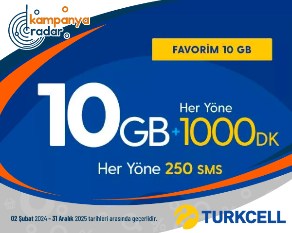 Turkcell Favorim 10 GB Kampanyası