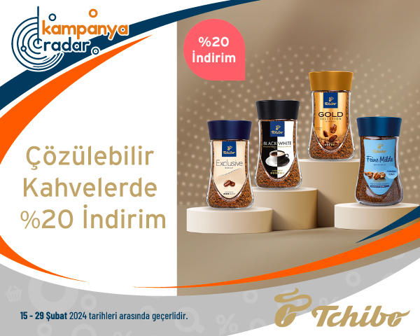 Çözülebilir Kahvelerde %20 İndirim