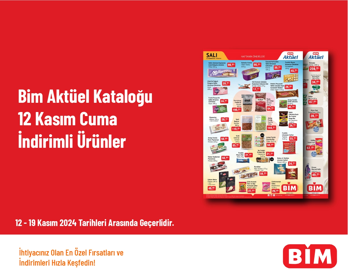 Bim Aktüel Kataloğu - 12 Kasım Cuma İndirimli Ürünler