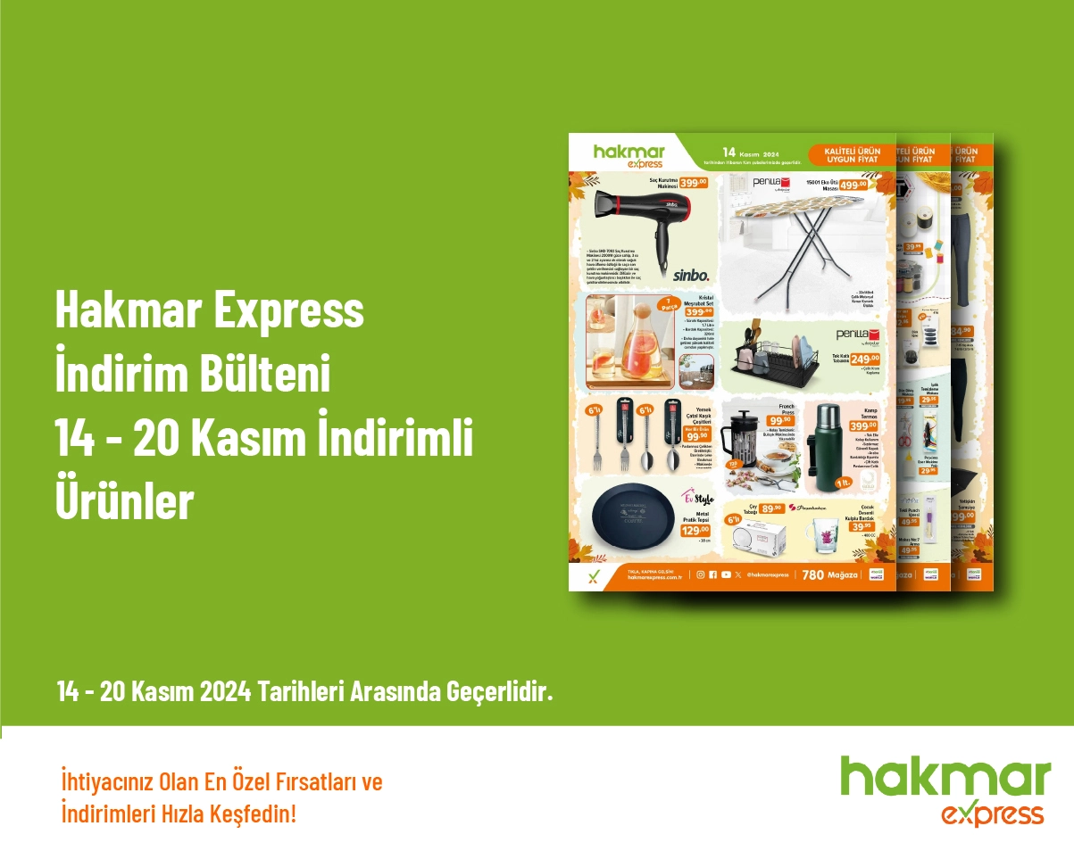 Hakmar Express İndirim Bülteni - 14 - 20 Kasım İndirimli Ürünler