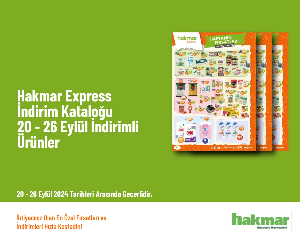 Hakmar Express İndirim Kataloğu - 20 - 26 Eylül İndirimli Ürünler