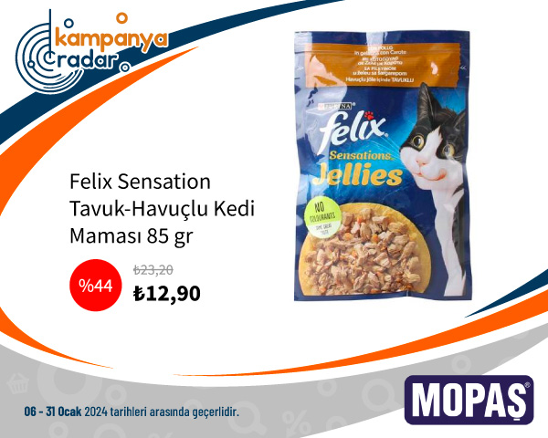 Felix Sensation Tavuk-Havuçlu Kedi Maması 85 gr