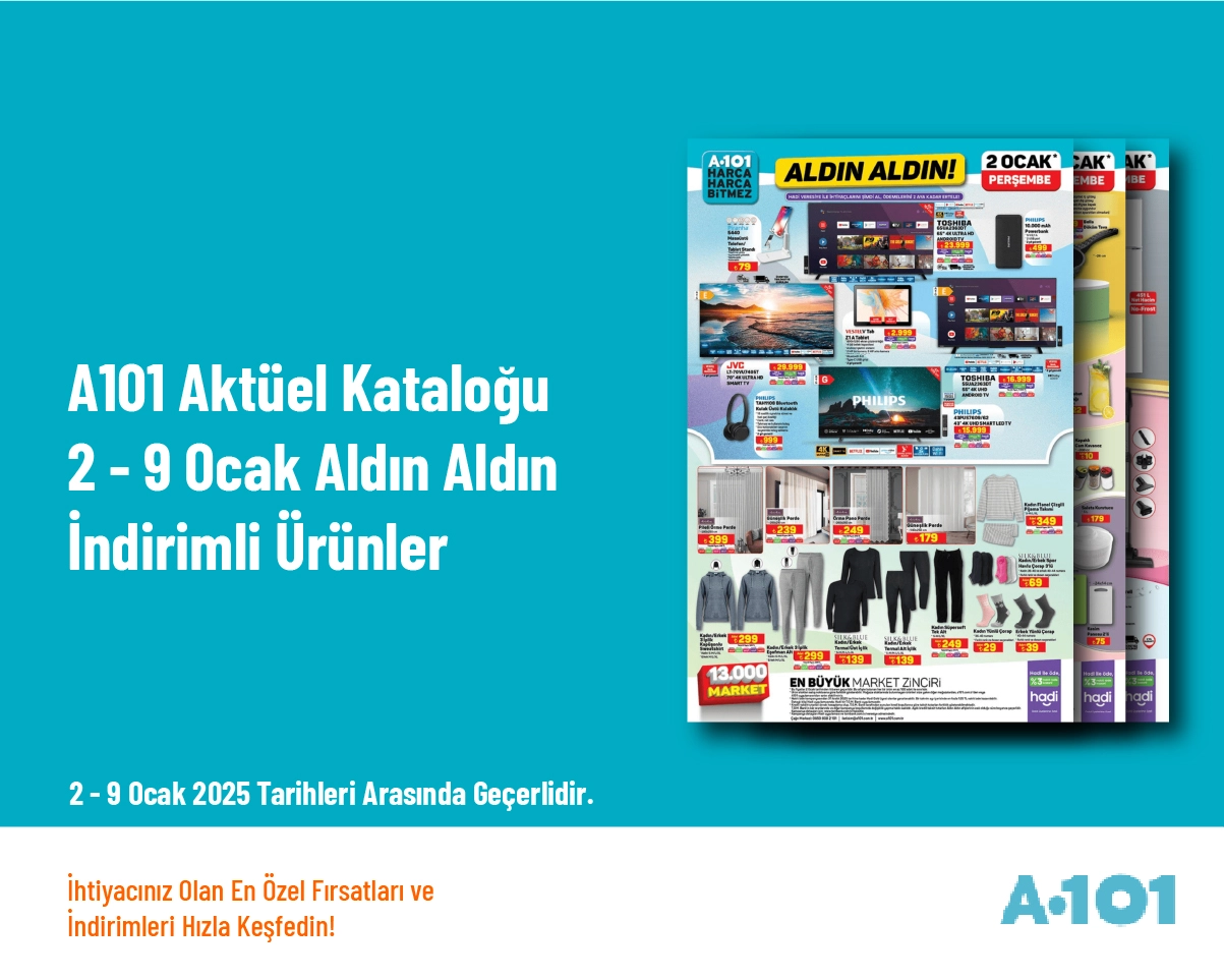 A101 Aktüel Kataloğu - 2 - 9 Ocak Aldın Aldın İndirimli Ürünler