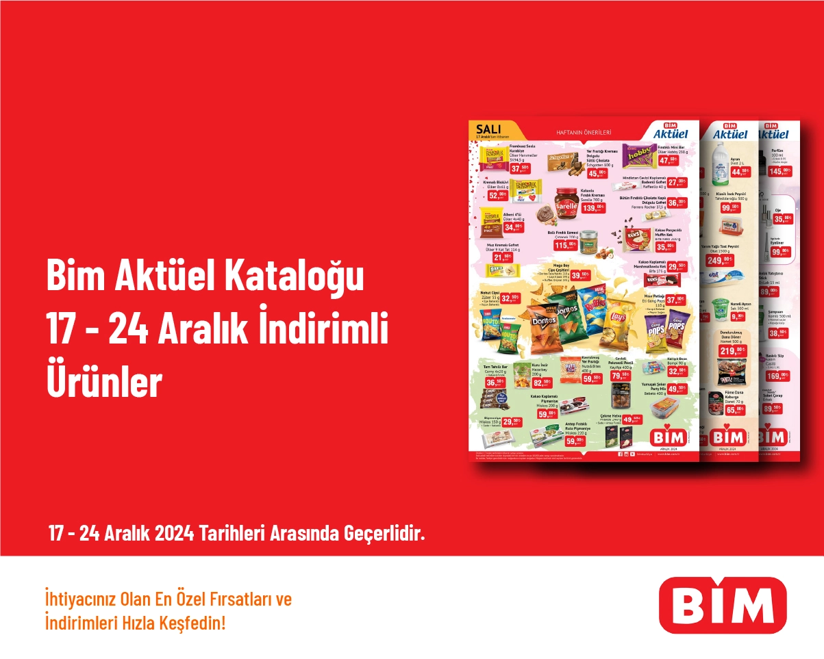 Bim Aktüel Kataloğu - 17 - 24 Aralık İndirimli Ürünler