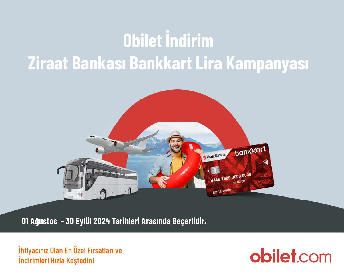 Obilet İndirim - Ziraat Bankası Bankkart Lira Kampanyası