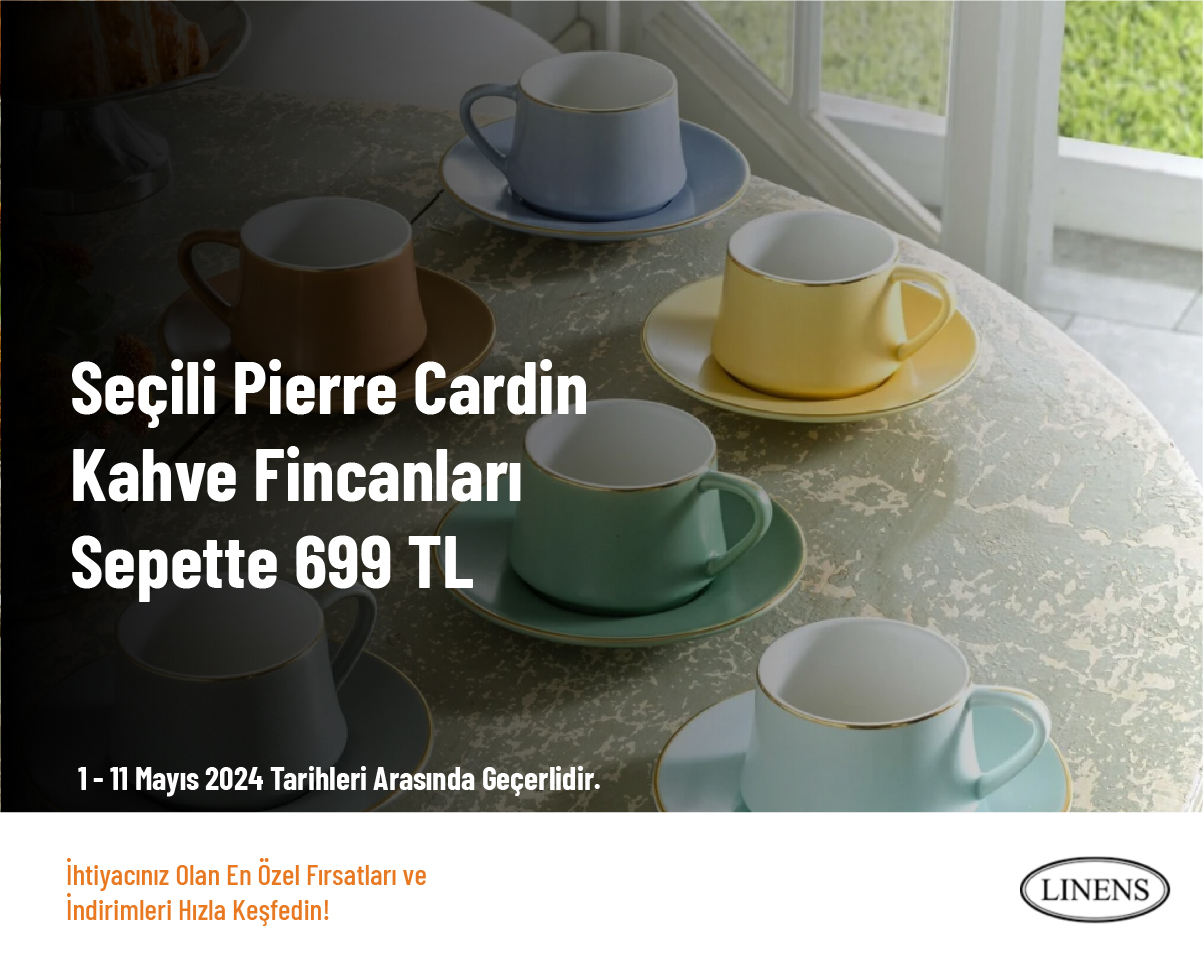 Seçili Pierre Cardin Kahve Fincanları Sepette 699 TL