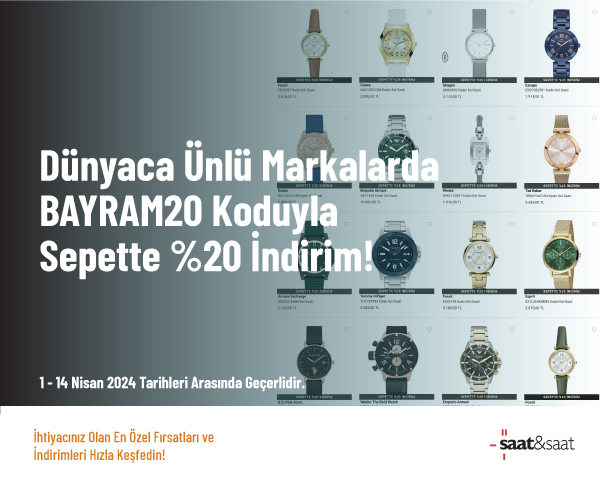 Dünyaca Ünlü Markalarda BAYRAM20 Koduyla Sepette %20 İndirim