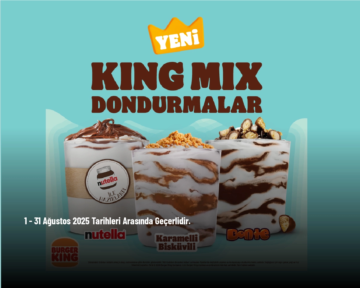 Burger King dondurma Kampanyası - Yepyeni King Mix Dondurma Fırsatı Burger King dondurma Kampanyası - Yepyeni King Mix Dondurma Fırsatı