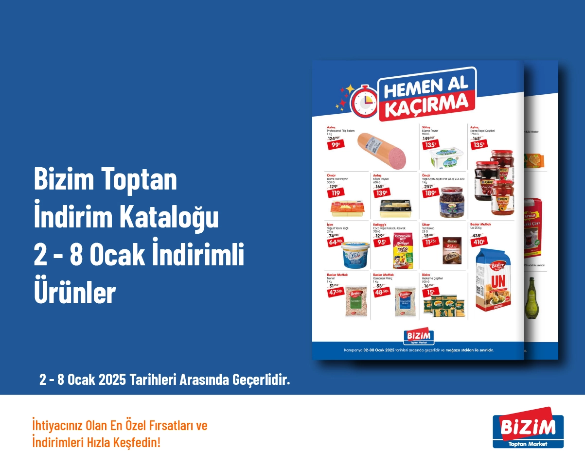 Bizim Toptan İndirim Kataloğu - 2 - 8 Ocak İndirimli Ürünler