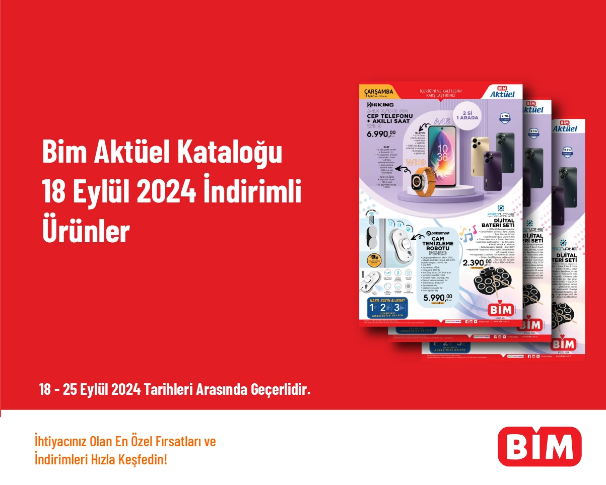 Bim Aktüel Kataloğu - 18 Eylül 2024 İndirimli Ürünler