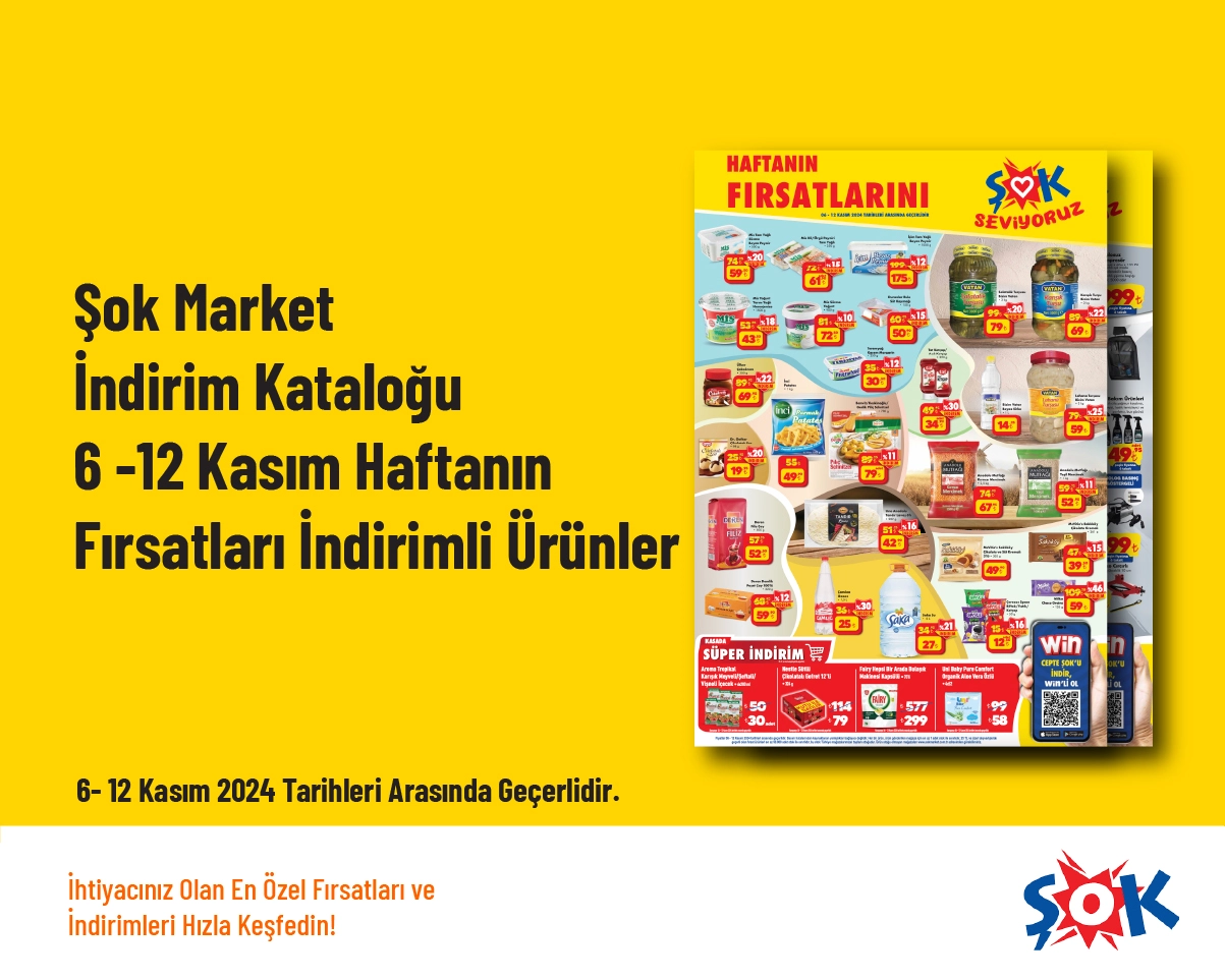 Şok Market İndirim Kataloğu - 6 -12 Kasım Haftanın Fırsatları İndirimli Ürünler