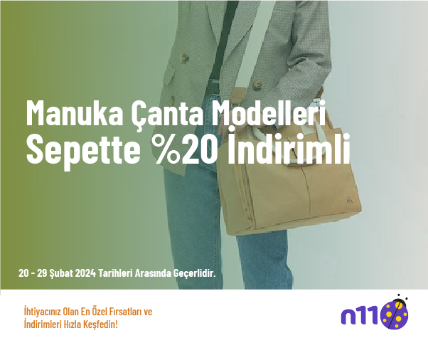 Manuka Çanta Modelleri Sepette %20 İndirimli Manuka Çanta Modelleri Sepette %20 İndirimli