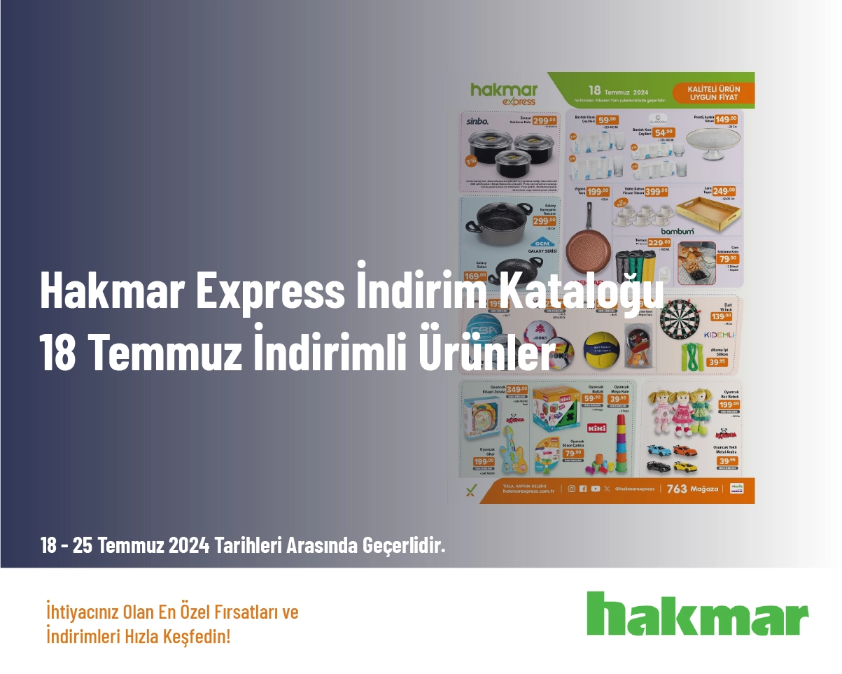 Hakmar Express İndirim Kataloğu - 18 Temmuz İndirimli Ürünler