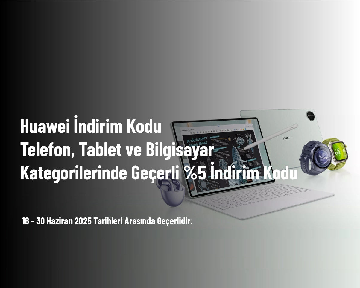 Huawei İndirim Kodu - Telefon, Tablet ve Bilgisayar Kategorilerinde Geçerli %5 İndirim Kodu Huawei İndirim Kodu - Telefon, Tablet ve Bilgisayar Kategorilerinde Geçerli %5 İndirim Kodu