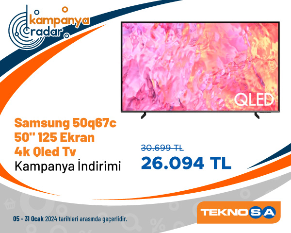 Samsung 50q67c 50" 125 Ekran 4k Qled Tv