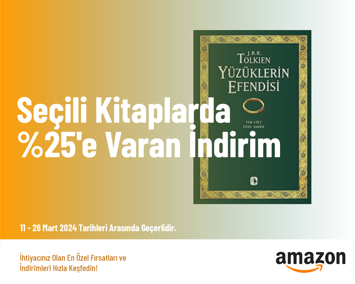 Seçili Kitaplarda %25'e Varan İndirim