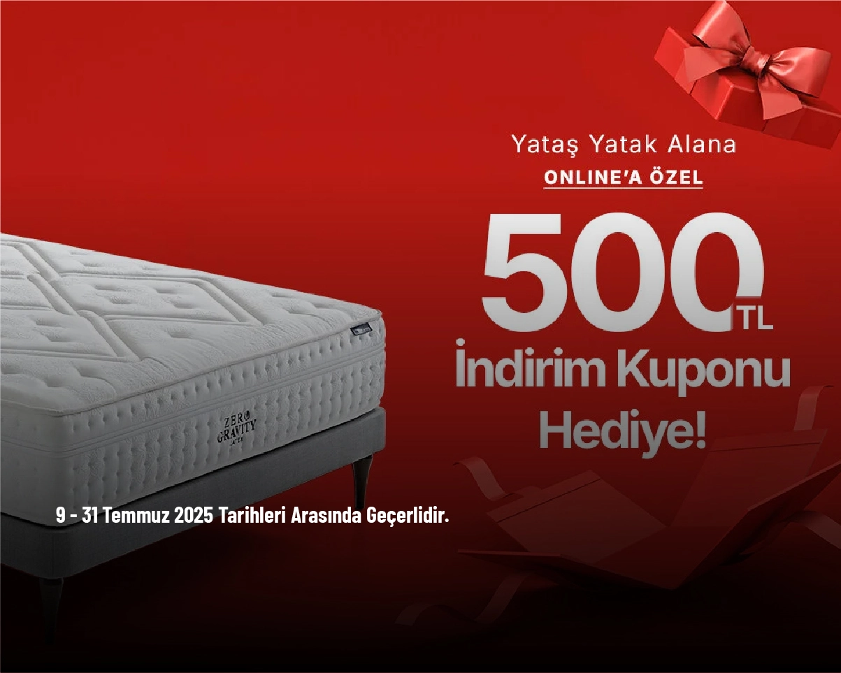 Yataş Kupon Kodu - Yataş Bedding ve Enza Home Mağazalarından Yapılacak Seçili Yataş Yatak Alımlarında Online'da Geçerli 500 TL Değerinde İndirim Kodu Yataş Kupon Kodu - Yataş Bedding ve Enza Home Mağazalarından Yapılacak Seçili Yataş Yatak Alımlarında Online'da Geçerli 500 TL Değerinde İndirim Kodu