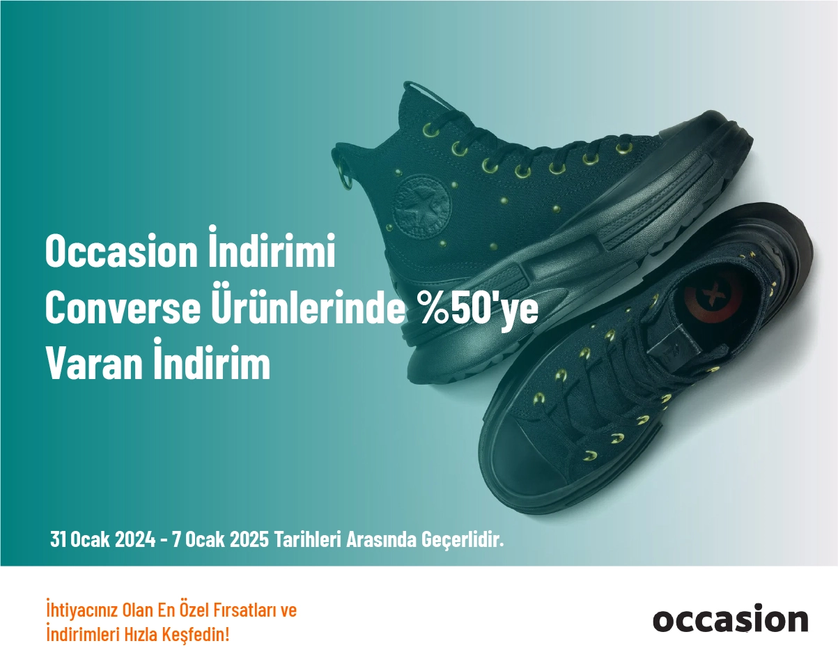 Occasion İndirimi - Converse Ürünlerinde %50'ye Varan İndirim