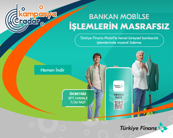 ​​​​​​​​​​​​​​Türkiye Finans Bankan Mobilse İşlemlerin Masrafsız