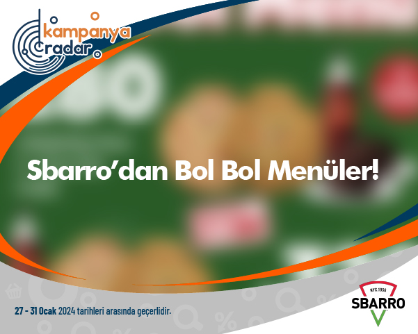 Sbarro’dan Bol Bol Menüler! Sbarro’dan Bol Bol Menüler!