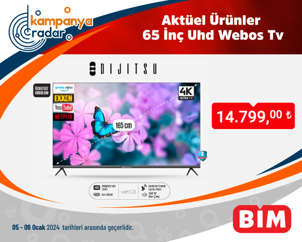 Bim Aktüel Ürünler 65 İnç Uhd Webos Tv