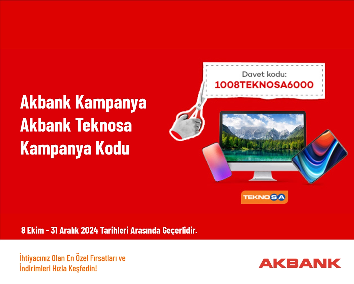 Akbank Kampanya - Akbank Teknosa Kampanya Kodu