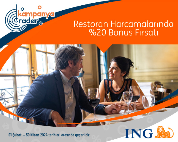 Restoran Harcamalarında %20 Bonus Fırsatı