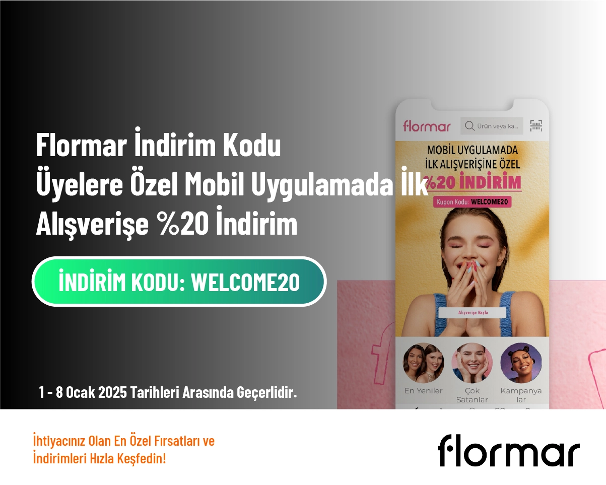 Flormar İndirim Kodu - Üyelere Özel Mobil Uygulamada İlk Alışverişe %20 İndirim