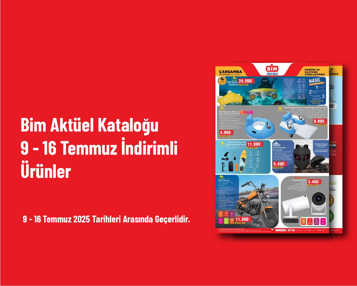 Bim Aktüel Kataloğu - 9 - 16 Temmuz İndirimli Ürünler Bim Aktüel Kataloğu - 9 - 16 Temmuz İndirimli Ürünler