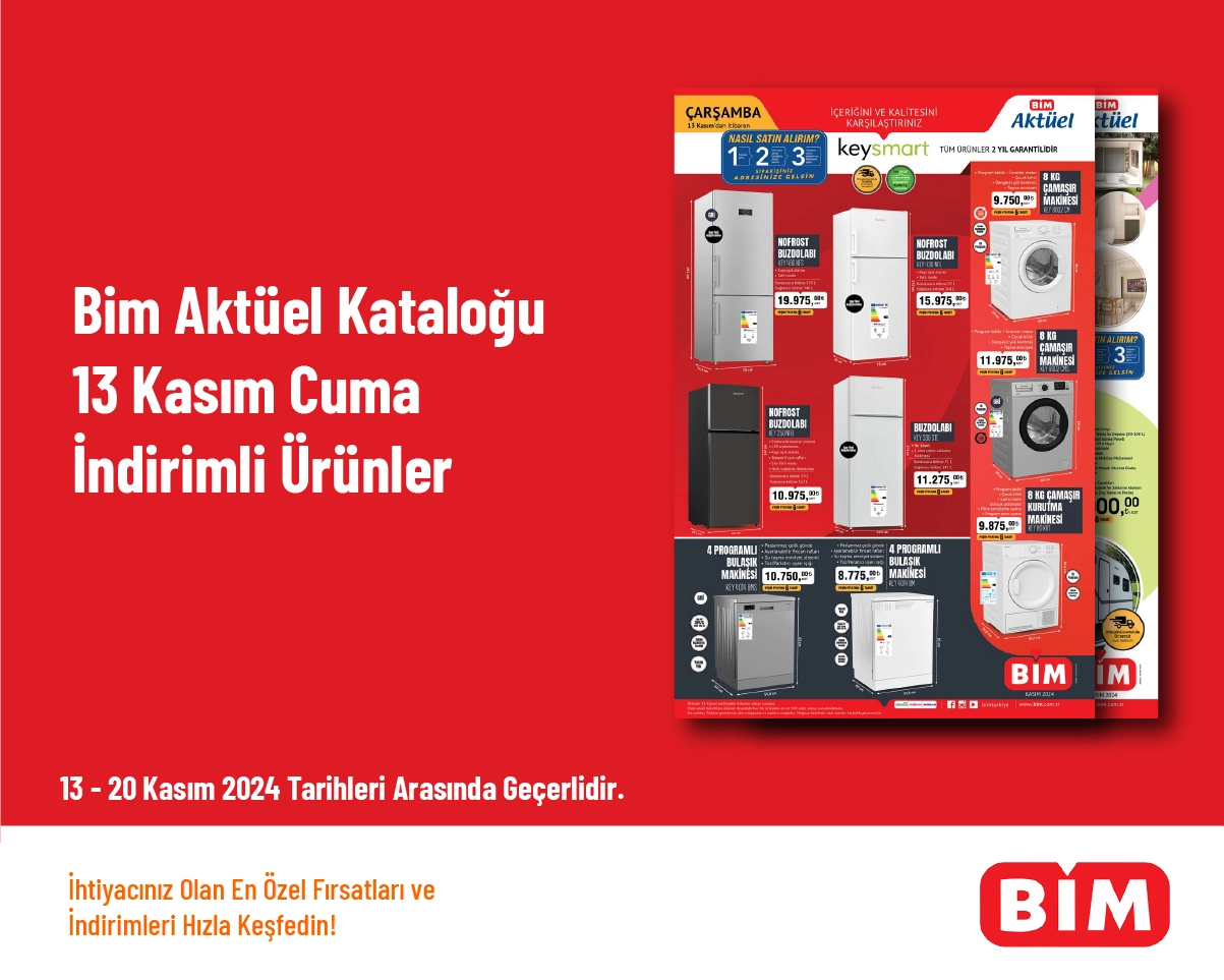 Bim Aktüel Kataloğu - 13 Kasım Cuma İndirimli Ürünler