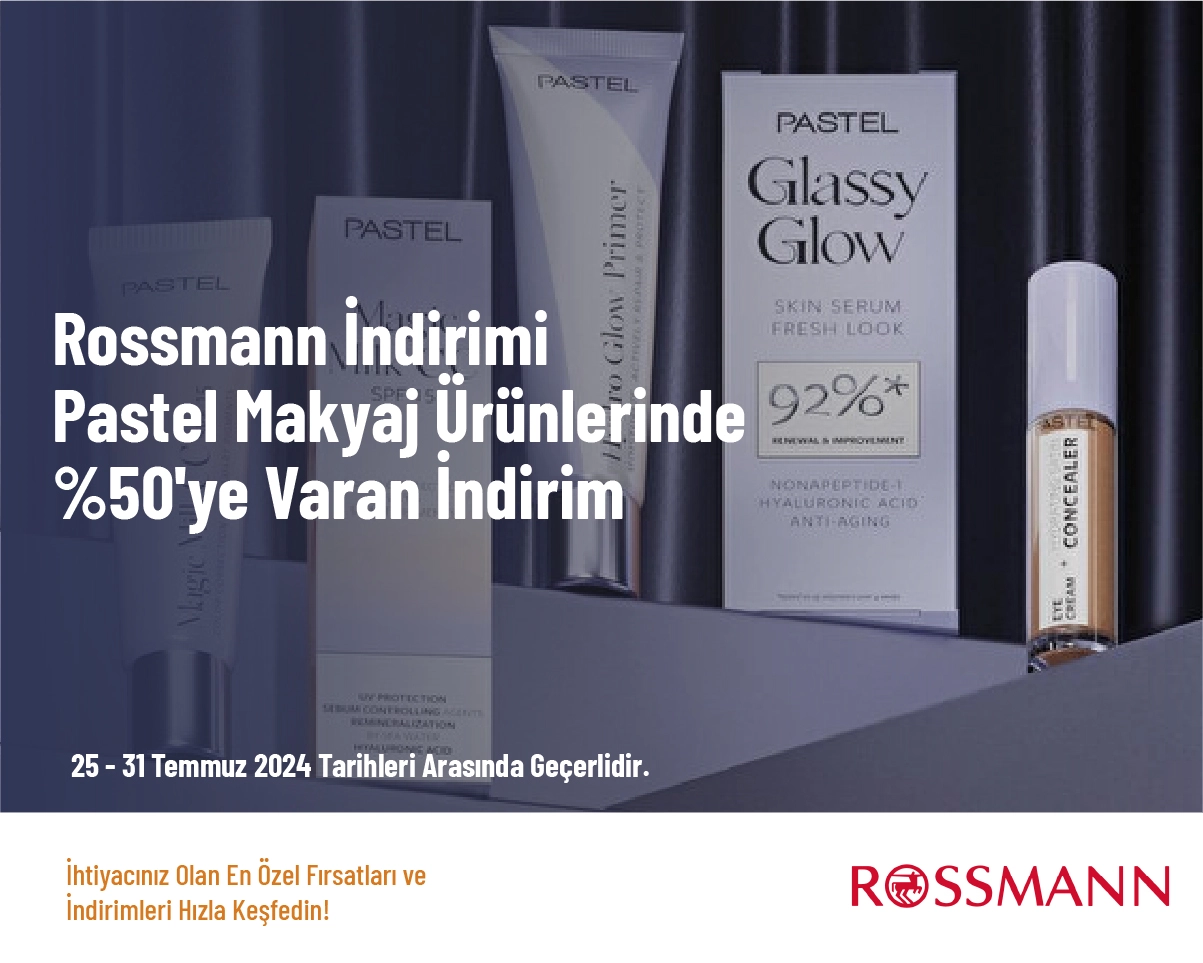 Rossmann İndirimi - Pastel Makyaj Ürünlerinde %50'ye Varan İndirim