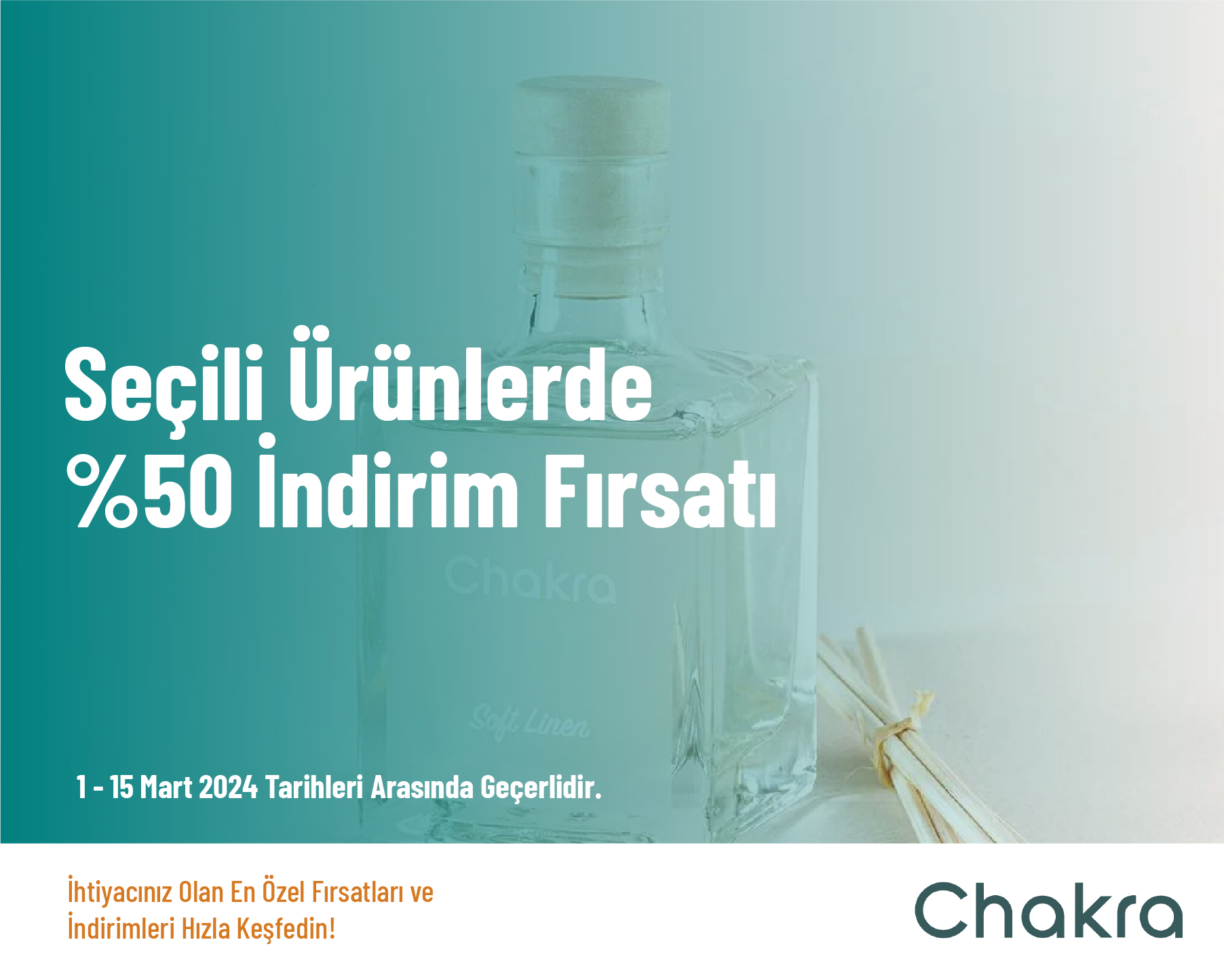 Seçili Ürünlerde %50 İndirim Fırsatı