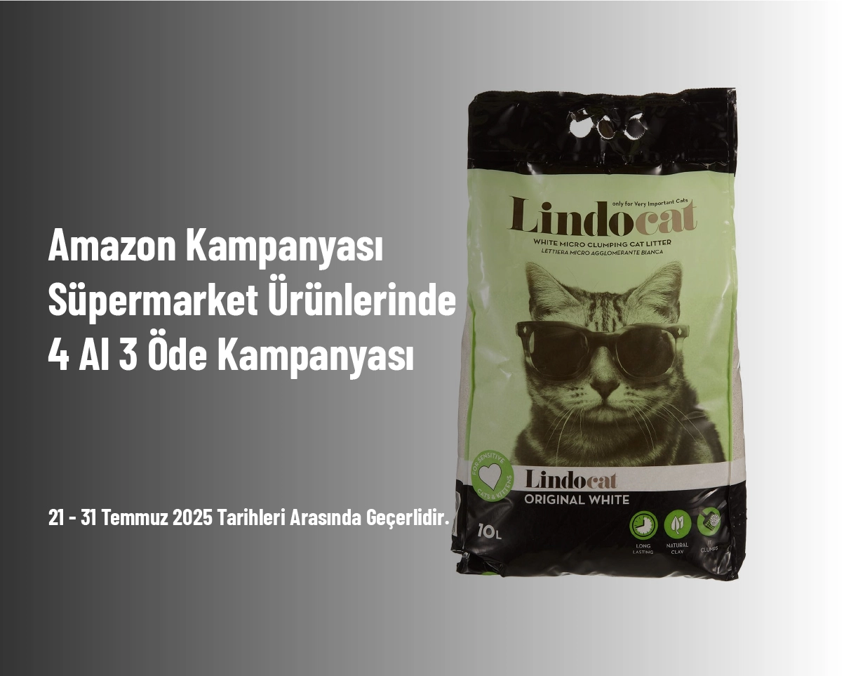 Amazon Kampanyası - Süpermarket Ürünlerinde 4 Al 3 Öde Kampanyası Amazon Kampanyası - Süpermarket Ürünlerinde 4 Al 3 Öde Kampanyası