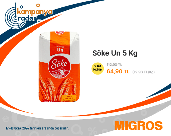 Migros Söke Un 5 Kg İndirimi