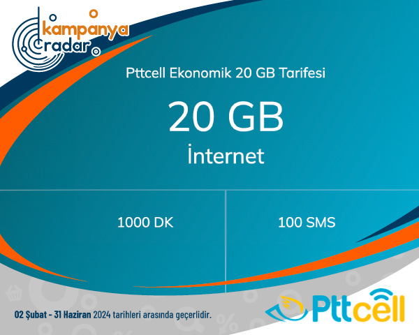 Pttcell Ekonomik 20 GB Tarifesi