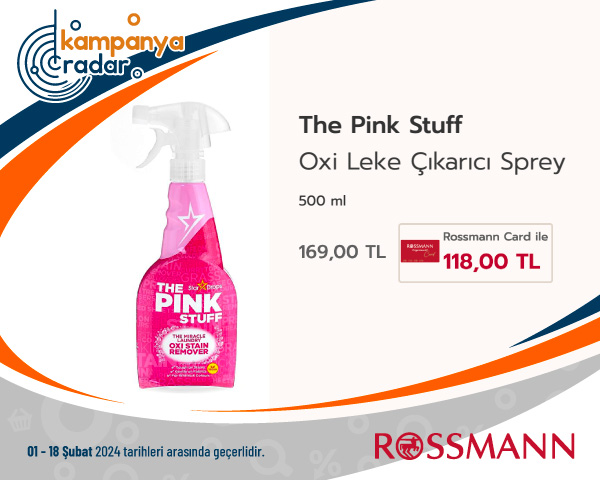 The Pink Stuff Oxi Leke Çıkarıcı Sprey Rossmann Kart ile 169 TL yerine 119 TL