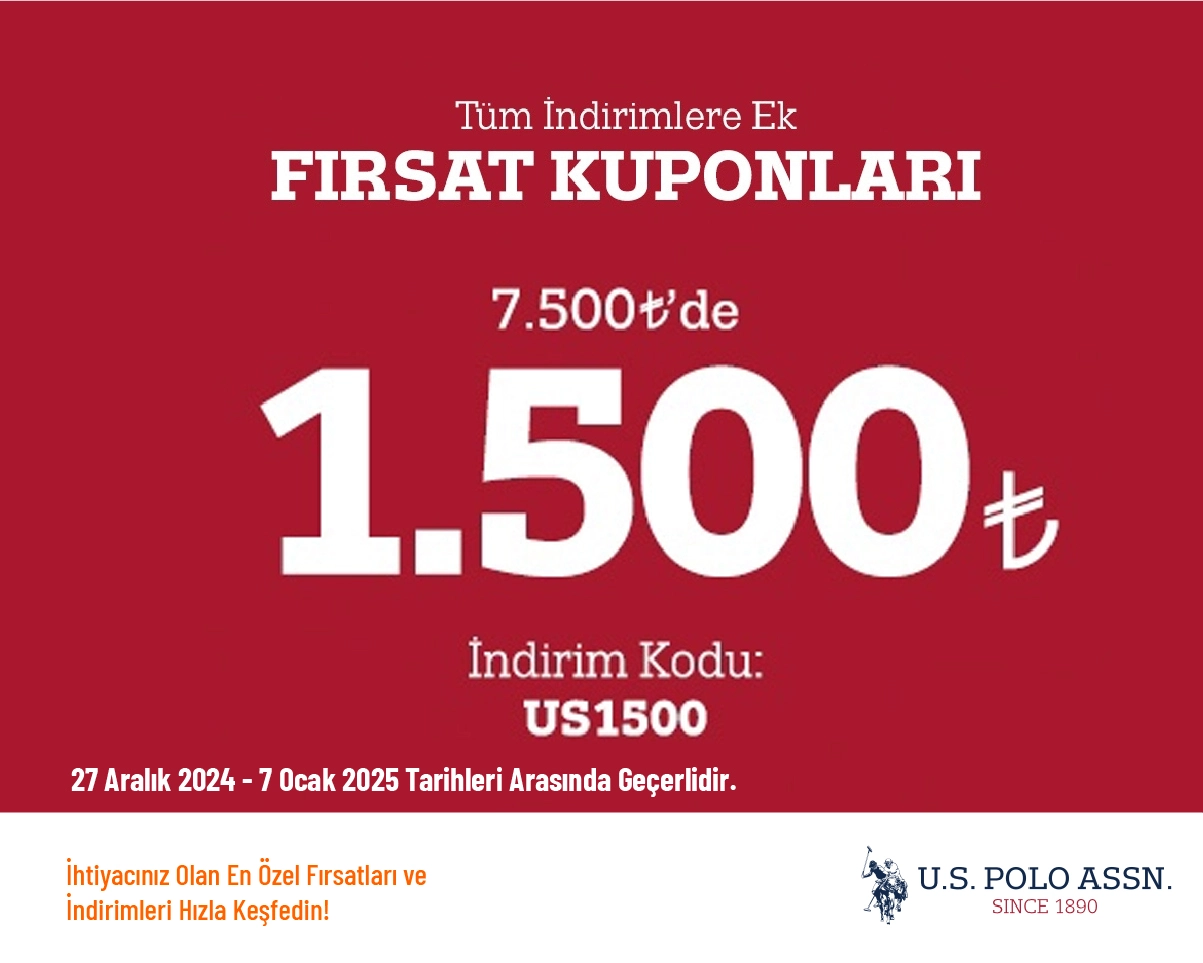 US Polo İndirim Kuponu - 7.500 TL’ye 1500 TL Polo İndirim Kodu